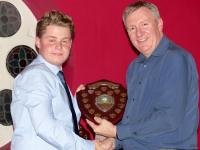 Youth player of the year George James with Mark Townsend