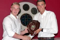 1st XI player of the year Dan Savin with Ryan Moore