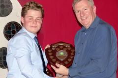 Youth player of the year George James with Mark Townsend