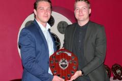 Thursday XI player of the year Olly Ward with Danny Clark